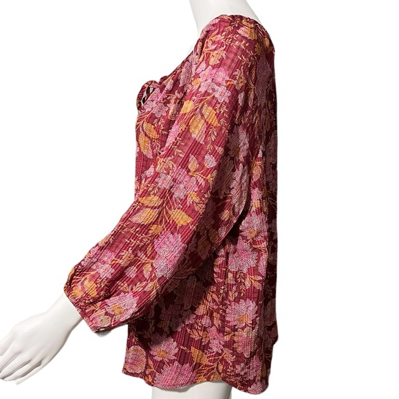 LOFT NWT - Womens Floral 3/4 Sleeve Blouse Sz. LG - Picture 4 of 9